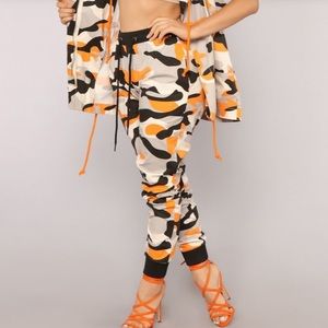Orange Camo Joggers